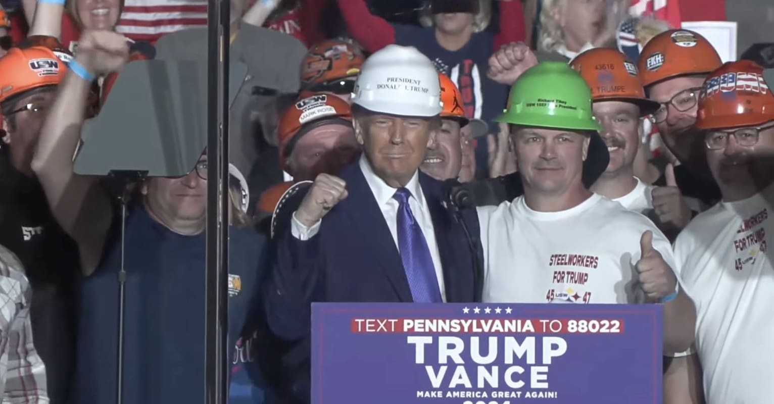 You are currently viewing USA : Donald Trump s’exprime derrière une vitre pare-balles lors d’un rassemblement à Latrobe en Pennsylvanie