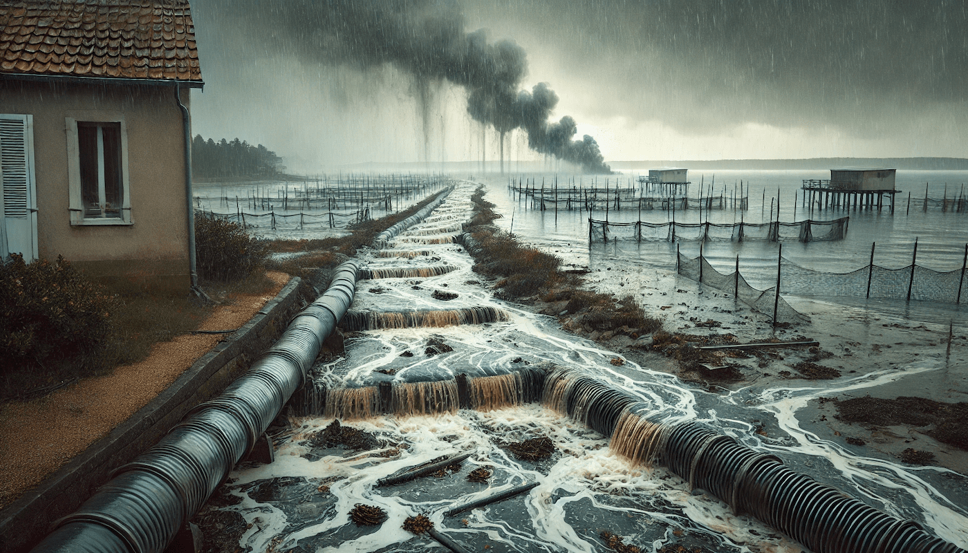 You are currently viewing Bassin d’Arcachon : Deux responsables en garde à vue suite aux débordements d’eaux usées
