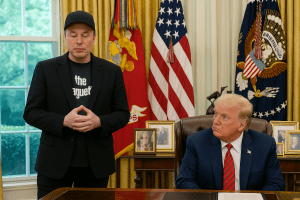 Lire la suite à propos de l’article États-Unis : Donald Trump encense Elon Musk pour son action à la tête du DOGE et fustige les gaspillages publics