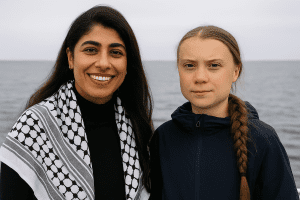 Lire la suite à propos de l’article Gaza : Rima Hassan et Greta Thunberg vont embarquer sur un navire humanitaire pour briser le blocus