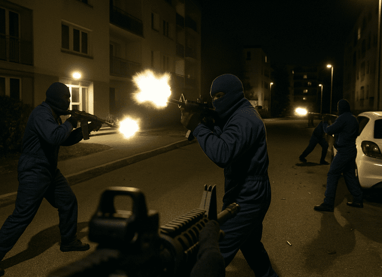 Lire la suite à propos de l’article Tirs à l’arme de guerre à Meyzieu : un commando armé sème la terreur et se filme pendant l’attaque