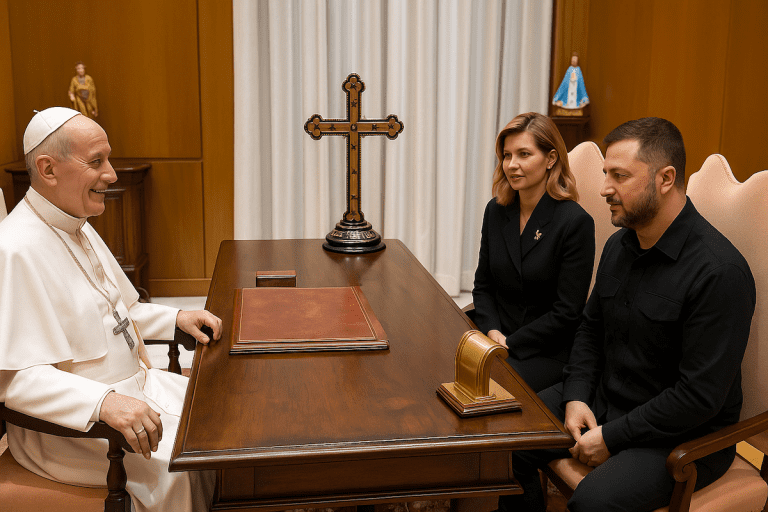Lire la suite à propos de l’article Ukraine : entre Vatican et Washington, Zelensky renforce son offensive diplomatique