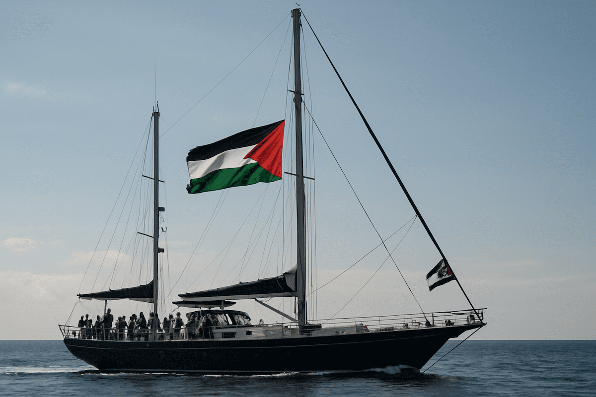 You are currently viewing Gaza : Rima Hassan et Greta Thunberg à bord d’un bateau humanitaire sous tension