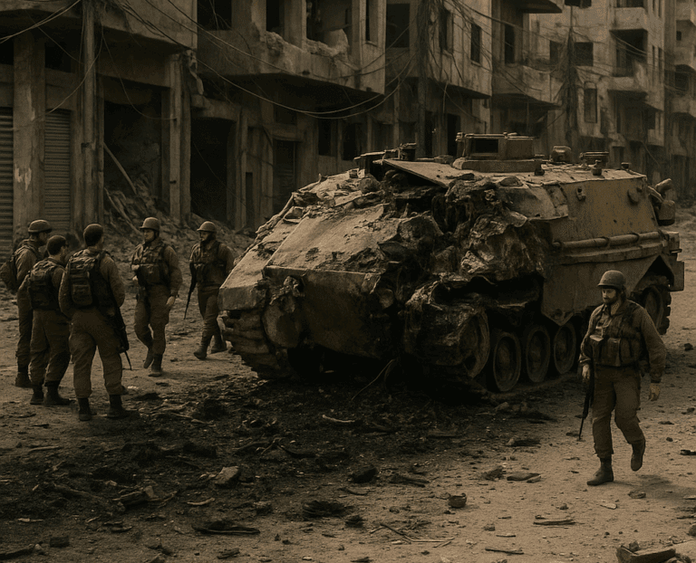 Lire la suite à propos de l’article Gaza : Sept soldats israéliens tués dans l’explosion d’un véhicule blindé à Khan Younis