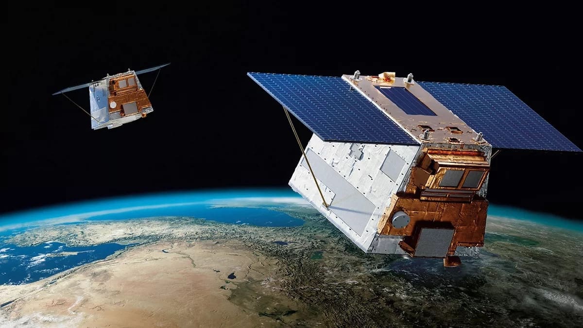 Illustration de la constellation de satellites CO3D © CNES/REACTIVE PROD, 2025