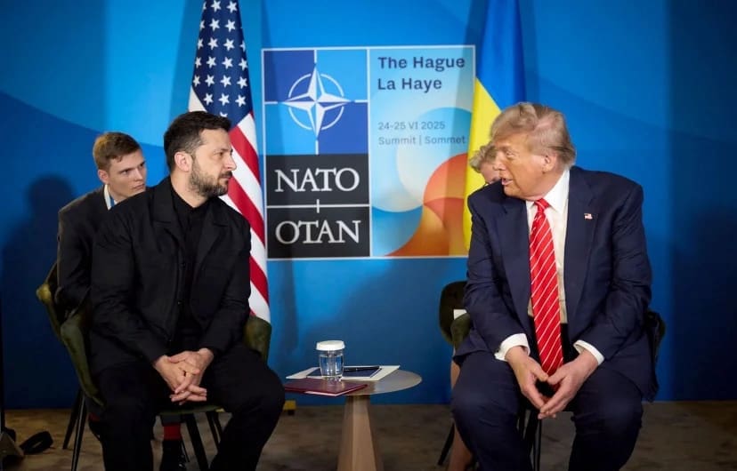 You are currently viewing La Haye : Rencontre tendue mais constructive entre Volodymyr Zelensky et Donald Trump en marge du sommet de l’OTAN