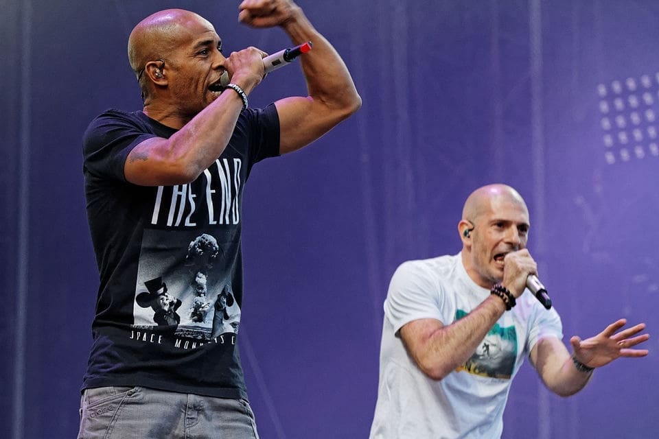 Shurik'n et AKH à la fête de l'Huma en 2014. Photo : @Thesupermat