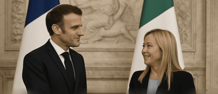 You are currently viewing Rome : Macron et Meloni affichent leur complicité malgré les tensions