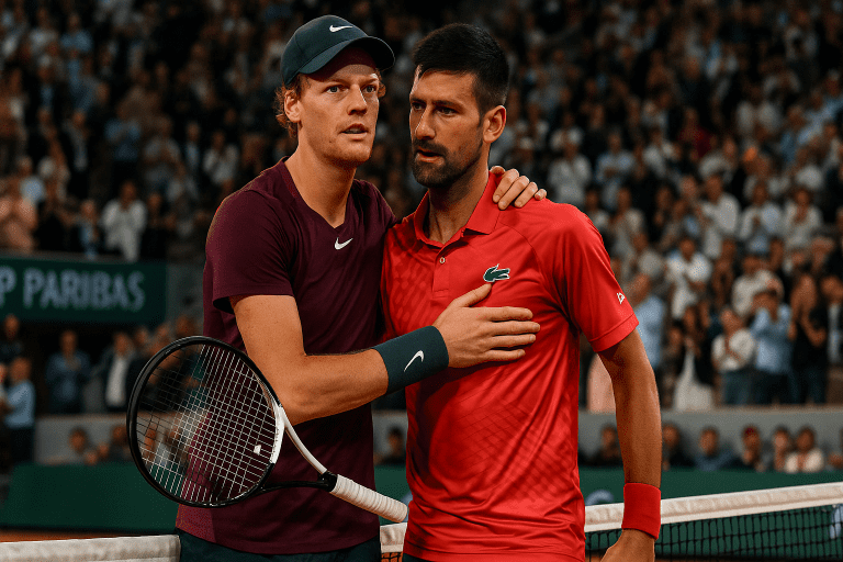 Lire la suite à propos de l’article Tennis : Sinner bat Djokovic et file en finale de Roland-Garros