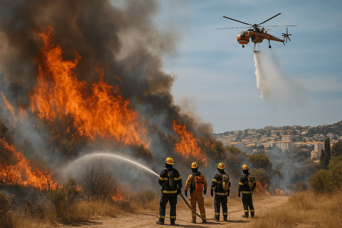 You are currently viewing Bouches-du-Rhône : un incendie ravage 30 hectares près de Marseille, les habitants confinés