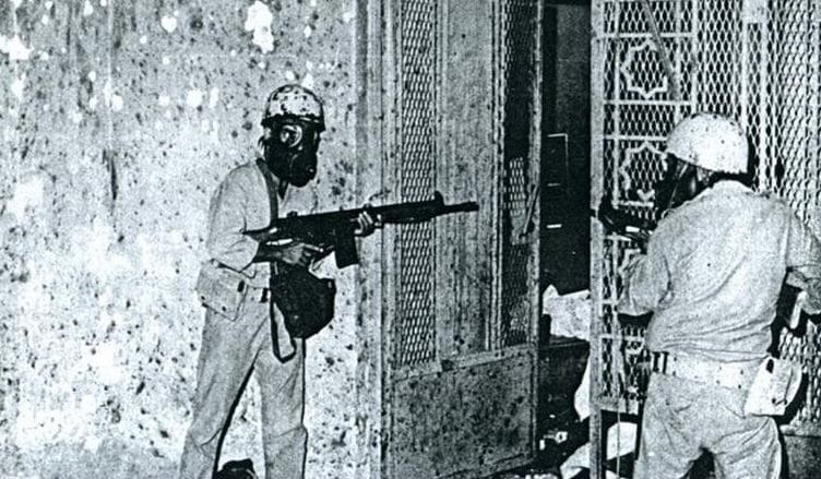 Des soldats saoudiens lors de la prise d'otage de La Mecque en 1979. Photo : DR 