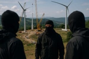 Lire la suite à propos de l’article Italie : des hommes cagoulés armés de couteaux attaquent un chantier éolien en Toscane