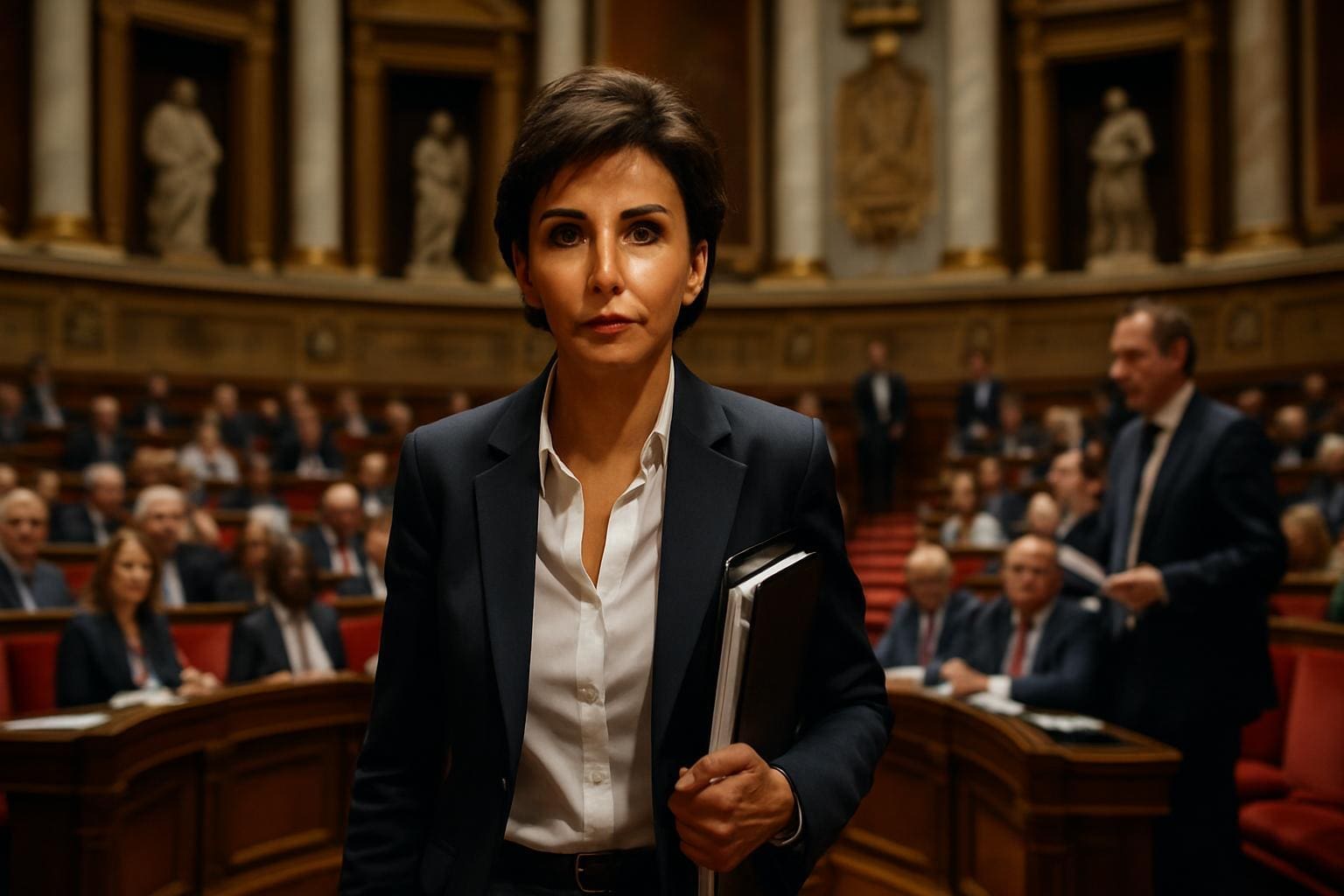 Cette image a été générée à l'aide d'une intelligence artificielle. Elle ne constitue pas une photographie réelle de la scène ou de la personne représentée