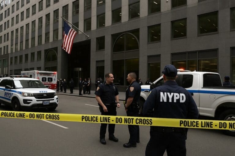 Lire la suite à propos de l’article Fusillade à New York : un ex-joueur universitaire de football américain tue quatre personnes près du siège de la NFL