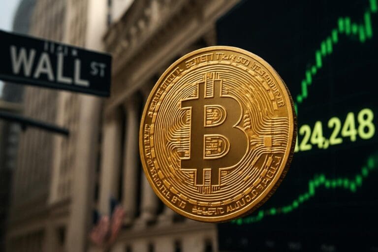 Lire la suite à propos de l’article Bitcoins : un nouveau record historique porté par Wall Street et la réglementation américaine