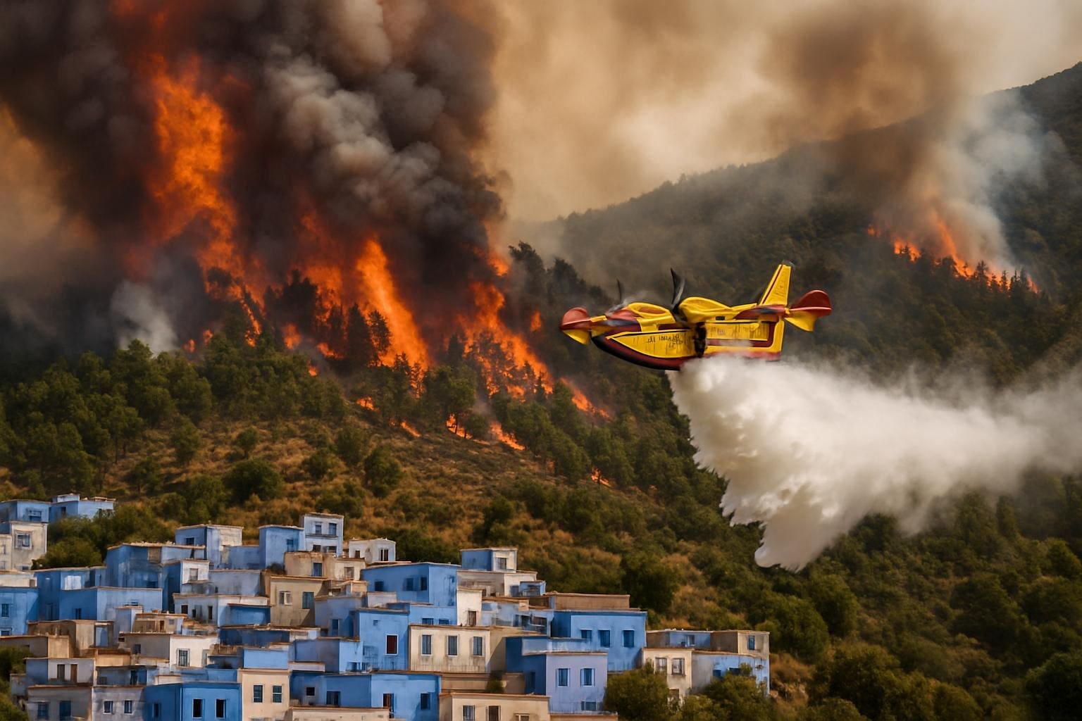 You are currently viewing Maroc :  Chefchaouen et Tétouan mobilisées face à d’importants incendies de forêt