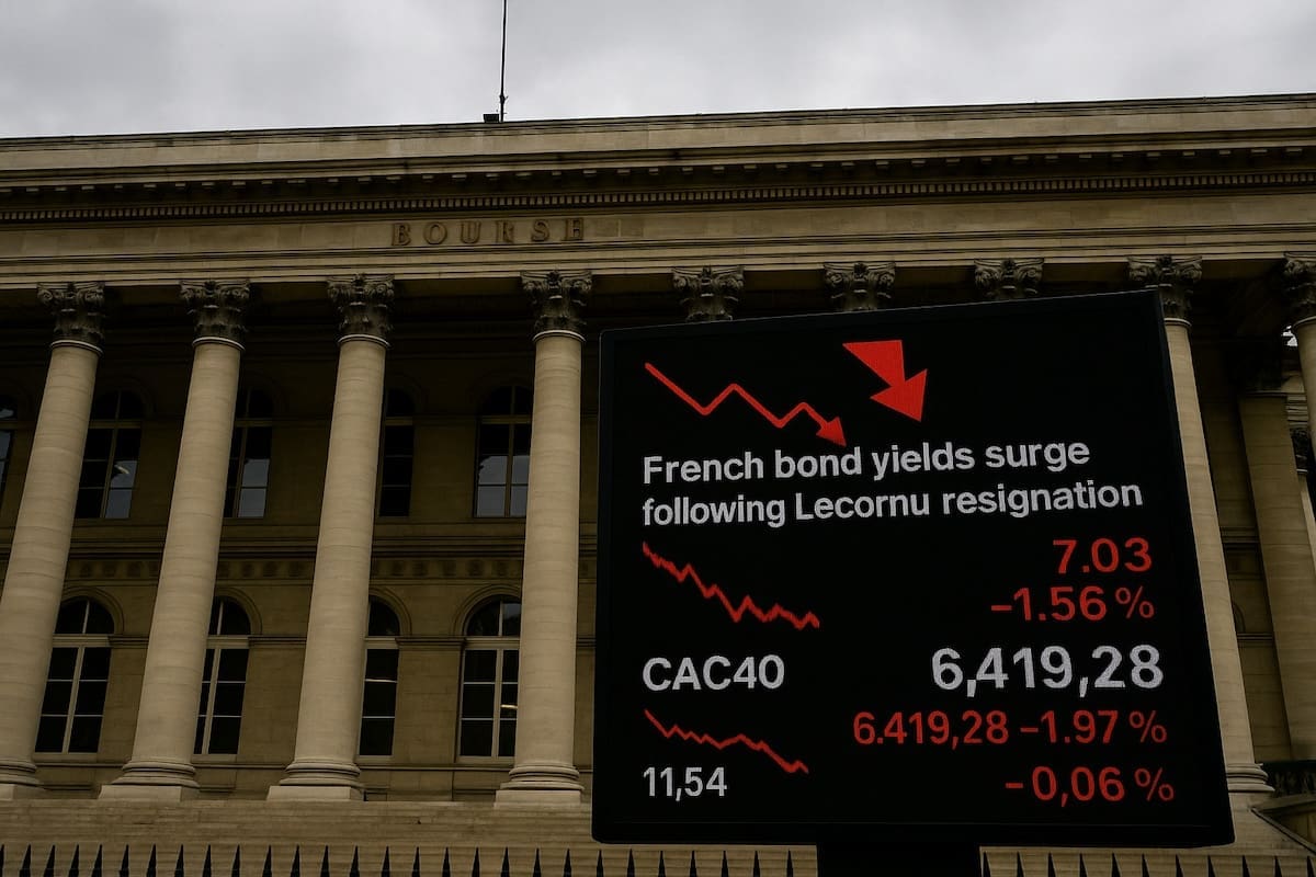 You are currently viewing Crise politique : les taux d’emprunt français s’envolent après la démission surprise de Sébastien Lecornu