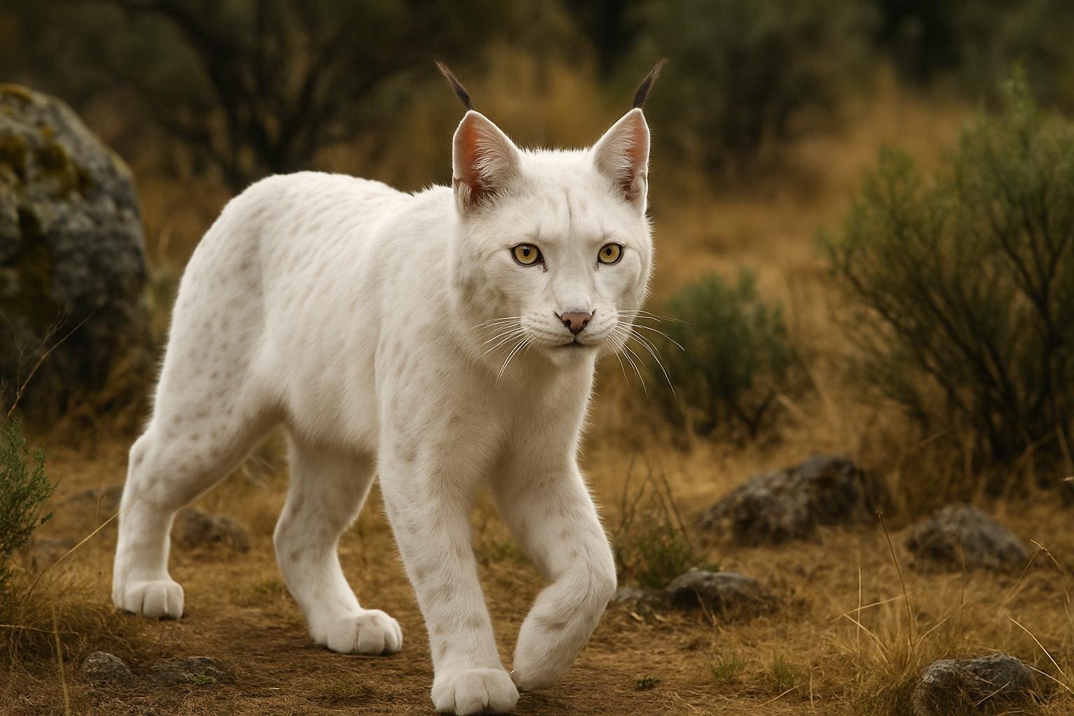 You are currently viewing Lynx ibérique : un spécimen blanc immortalisé pour la première fois en Espagne