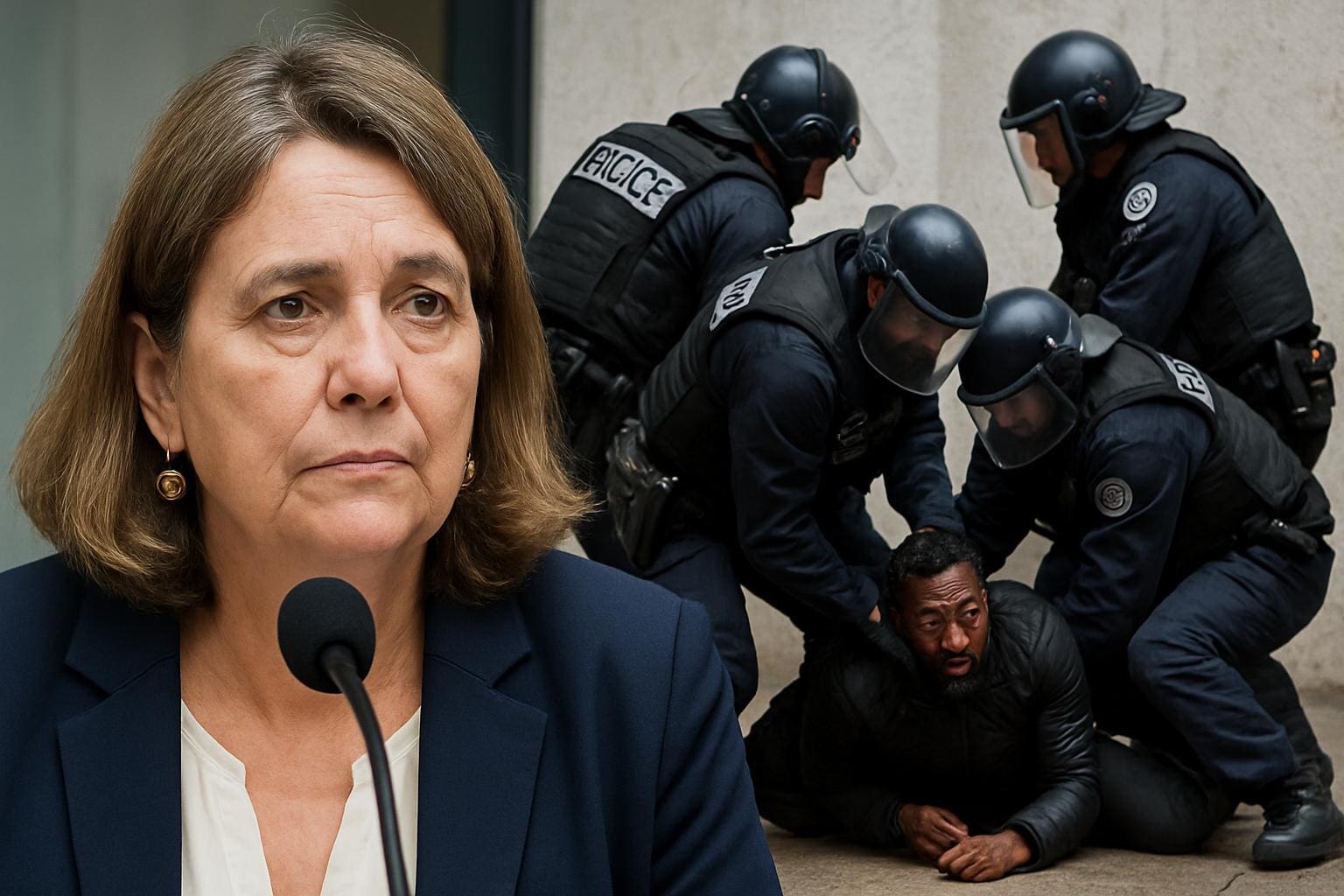 Cette image a été générée à l'aide d'une intelligence artificielle. Elle ne constitue pas une photographie réelle de la scène ou de la personne représentée.