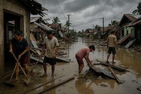 You are currently viewing Philippines : plus de 140 morts et 127 disparus après le passage dévastateur du typhon Kalmaegi