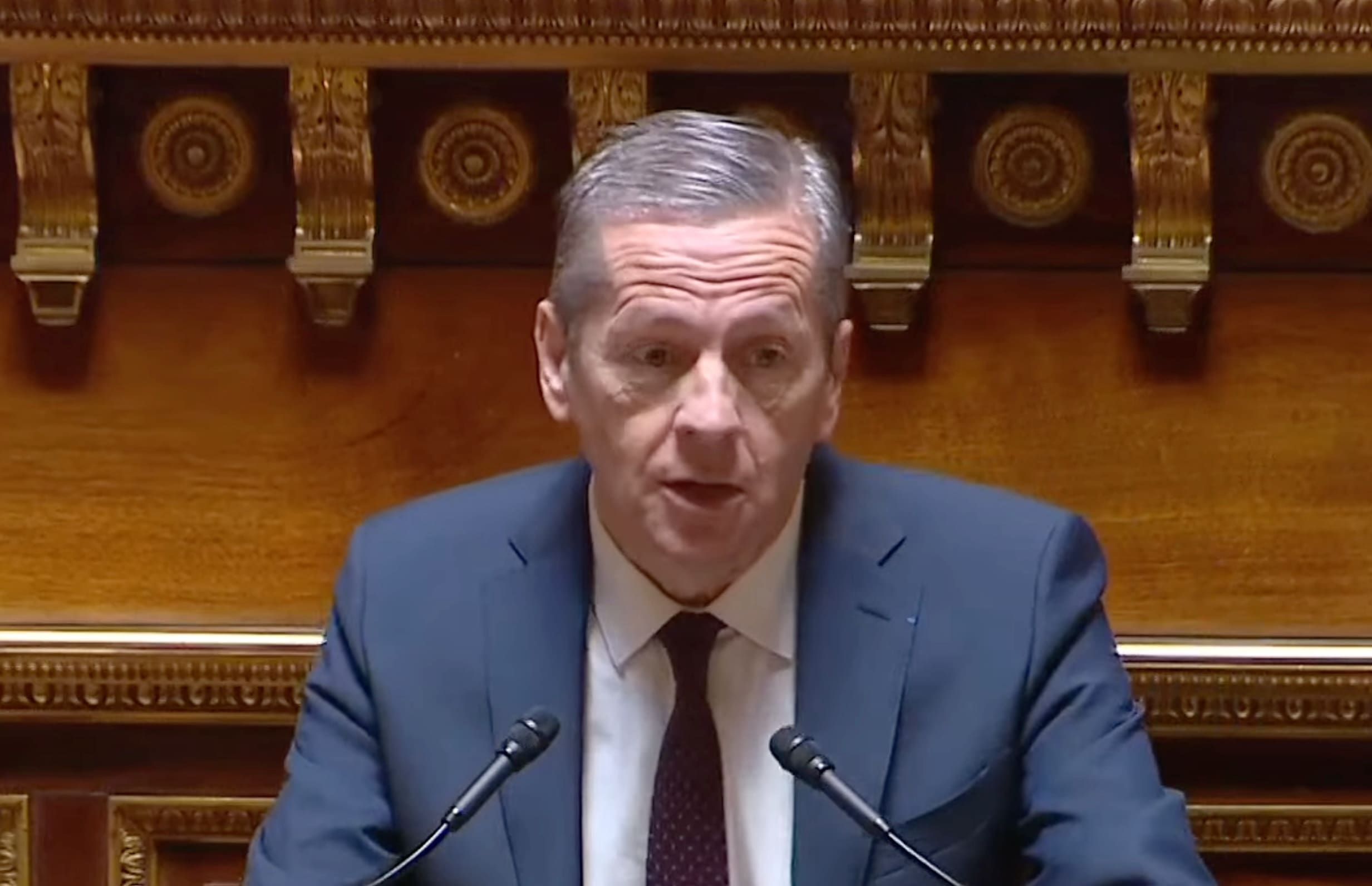 Bruno Belin. Image : Capture d'écran Public Sénat.