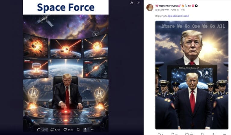 Lire la suite à propos de l’article Donald Trump : des images générées par IA en commandant spatial relancent les interrogations après ses déclarations sur l’Iran