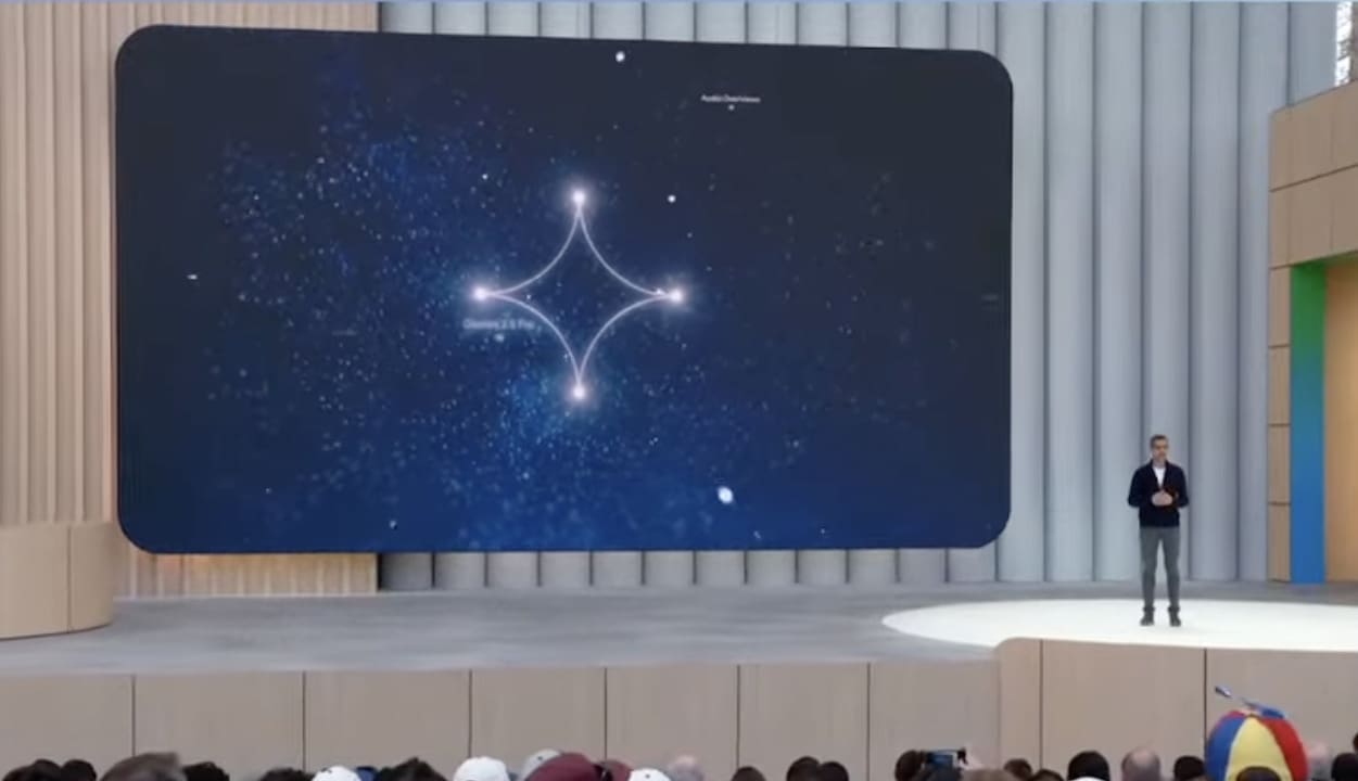 Conférence GOOGLE I/O 2025. Photo : Capture d'écran de Tech Live.