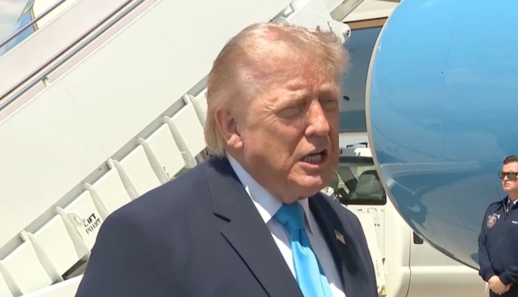 Trump annonce l'envoi de 5000 militaires américains en Pologne. Photo : Capture d'écran de TVA Nouvelles.