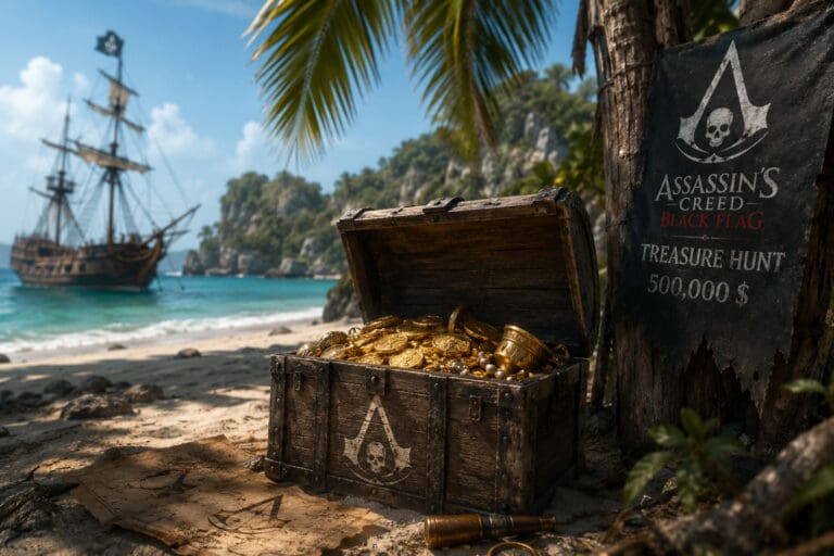 Lire la suite à propos de l’article Ubisoft : une chasse au trésor à 500 000 dollars lancée dans les Caraïbes pour promouvoir Assassin’s Creed Black Flag