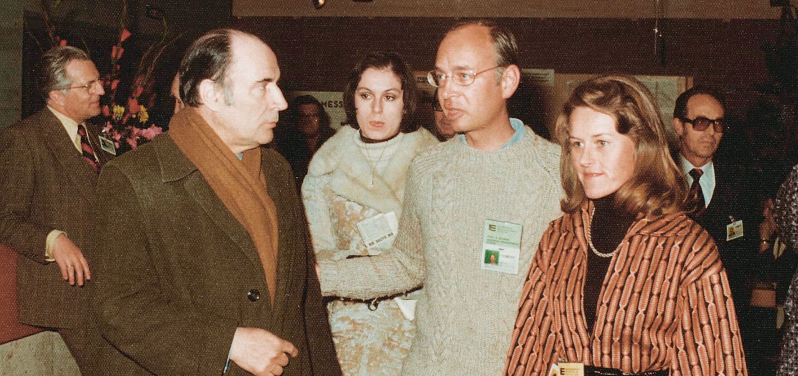 François Mitterand et Klauss Schwab. Photo : @WEF