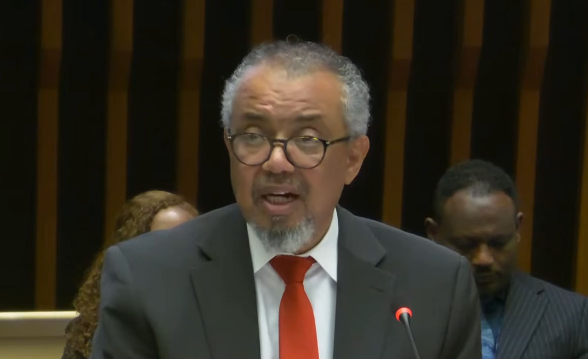 Tedros. Image : capture d'écran Chaine Youtube de l'OMS.