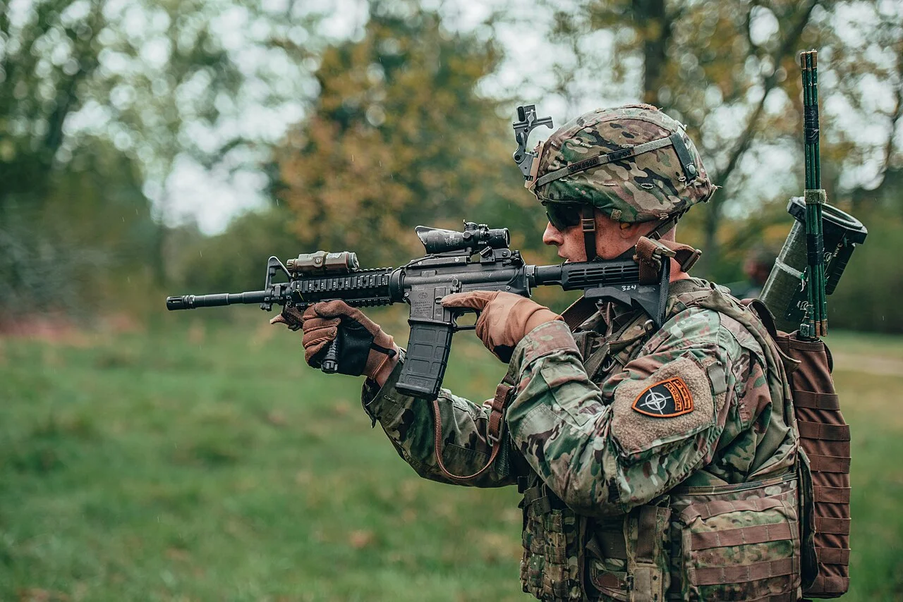 Soldats de l'OTAN lors d'un exercice militaire