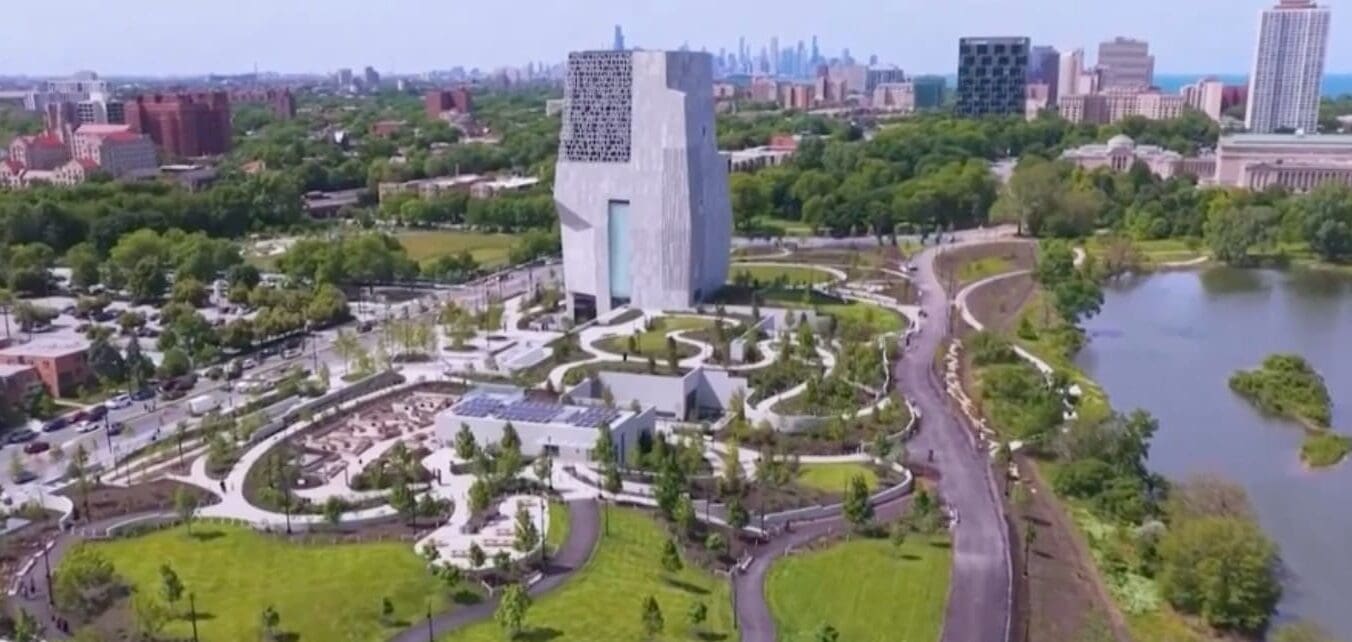 Le centre présidentiel à 850 millions de dollars de Barack Obama à Chicago. Photo : Capture d'écran de La Presse.