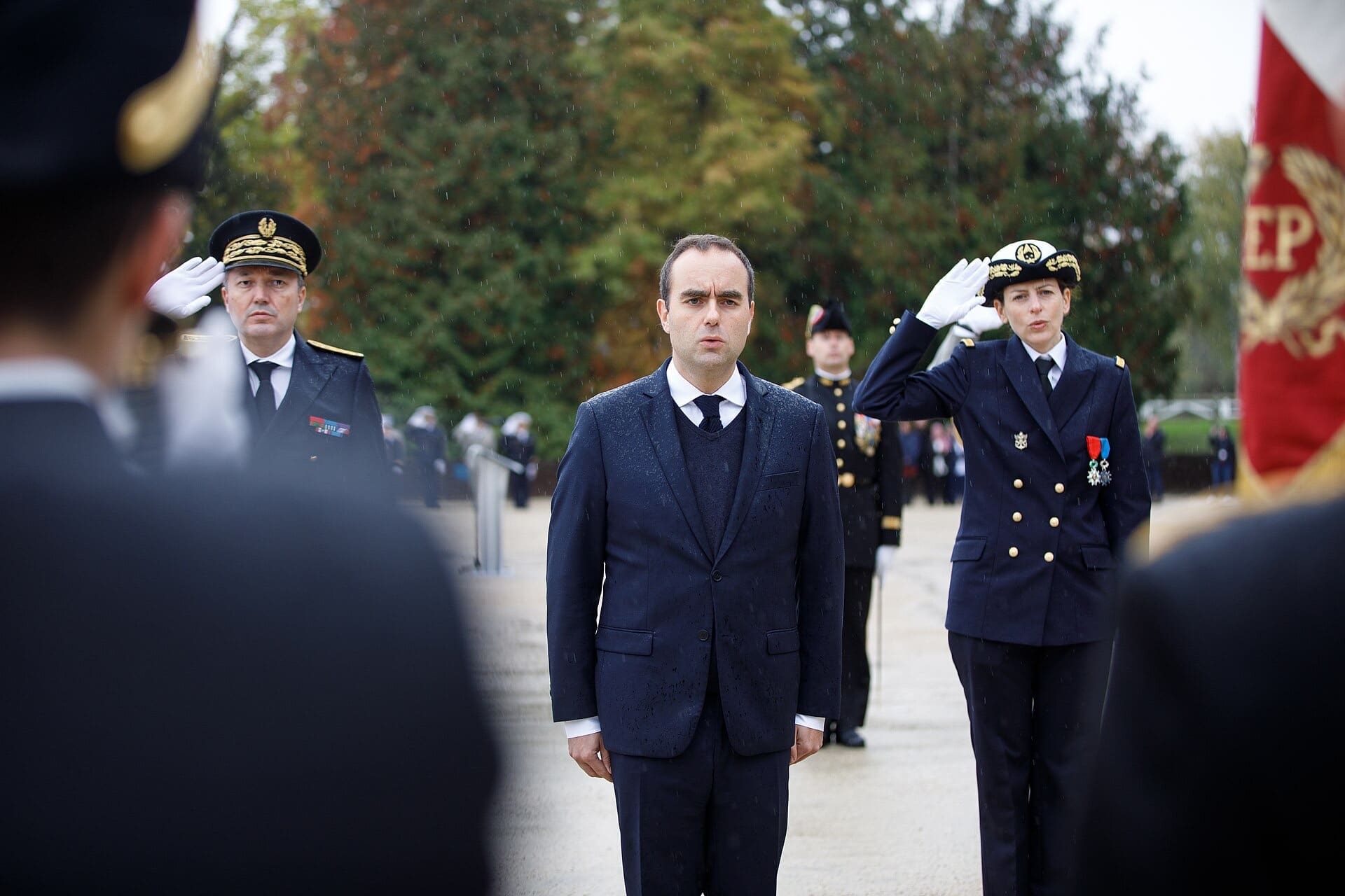 Sébastien Lecornu à la cérémonie militaire à l'Ecole polytechnique. Photo : Wikimédia.