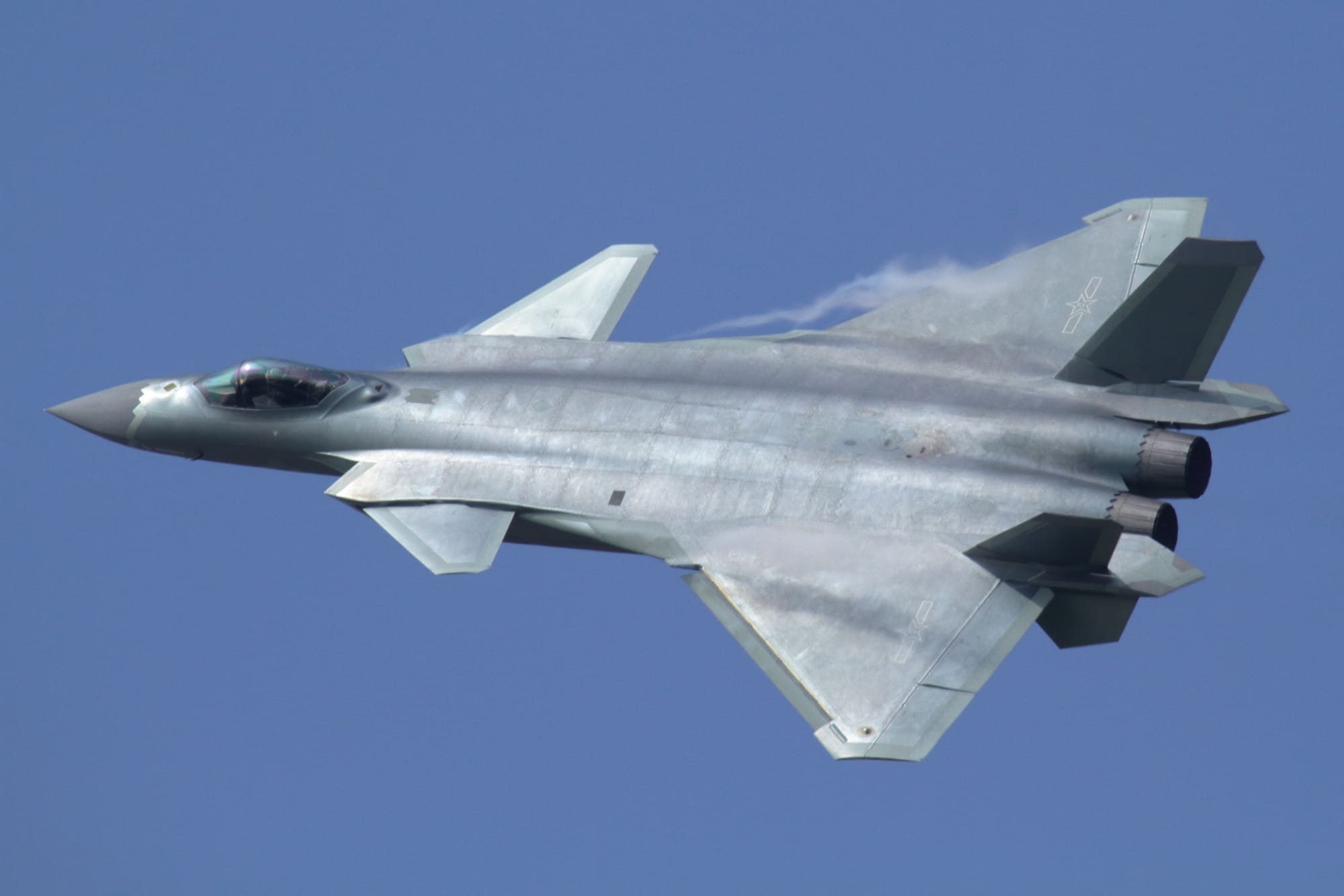 Un Chengdu J-20. Photo : @Alert5